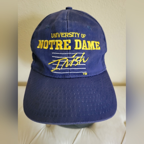 Notre Dame Fighting Irish Pre-Owned Blue Baseball Hat Snapback Cap - Picture 1 of 6